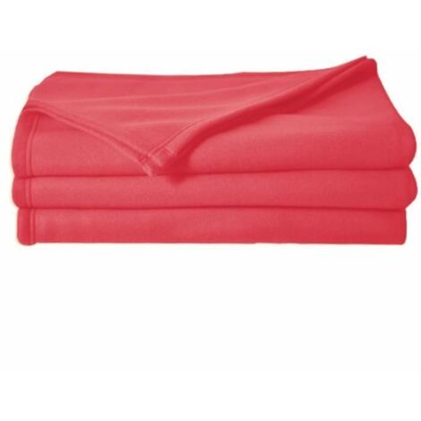 POYET MOTTE POLECO FLEECEDECKE POLYESTER ERDBEERE, POLYESTER, ERDBEERE, 240 X 220 CM