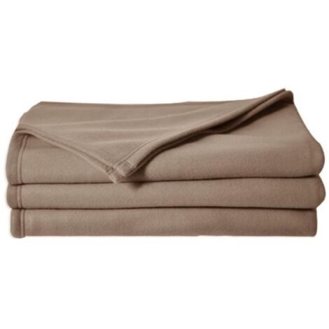 POYET MOTTE POLECO FLEECEDECKE POLYESTER TAUPE, POLYESTER, TAUPE, 220X180 CM