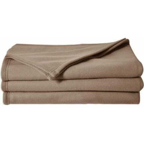POYET MOTTE POLECO FLEECEDECKE POLYESTER TAUPE, POLYESTER, TAUPE, 260 X 240 CM