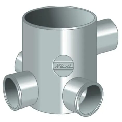 Pozzetto a pavimento basso 4 vie incollaggio Ø 100/40 pvc NICOLL