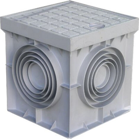 POZZETTO DERIVAZIONE + CHIUSINO  PLASTICA CM 40X40