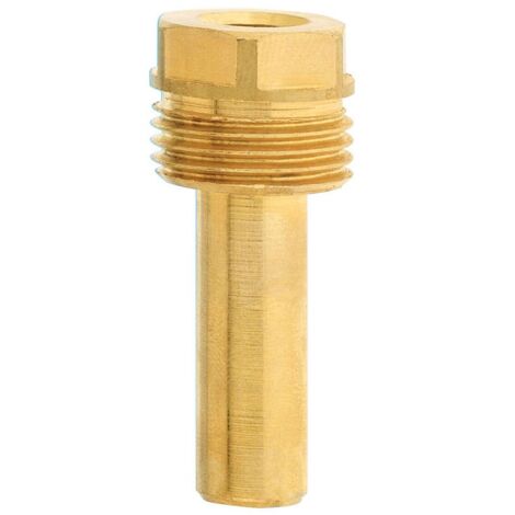 Pozzetto in ottone G-100 per TB - stelo da 100mm, attacco G1/2B, per termometri serie TB PGUAOTT005