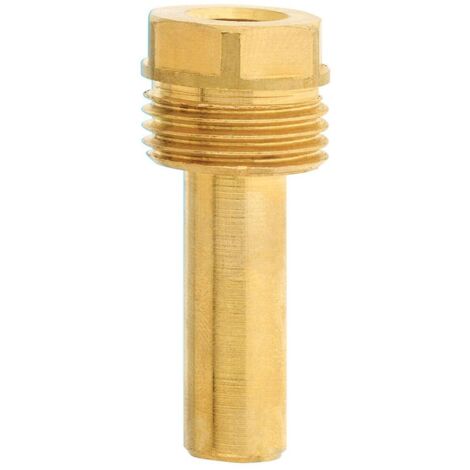 Pozzetto in ottone G-200 per TB - stelo da 200mm per termometri serie TB - attacco G1/2B PGUAOTT007