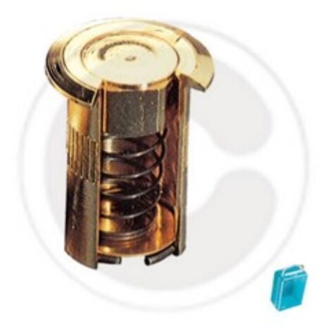 pozzetto in ottone lucido a molla antipolvere foro   10x30 mm paletti aste porte