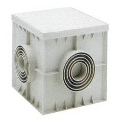 ESCLU POZZETTO MONOLITICO IN PP CON CHIUSINO cm. 20 x 20