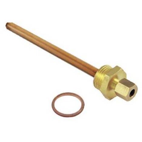 Pozzetto per sonda per impianti solari  1/2" x D. 6 - L. 123 mmTIEMM