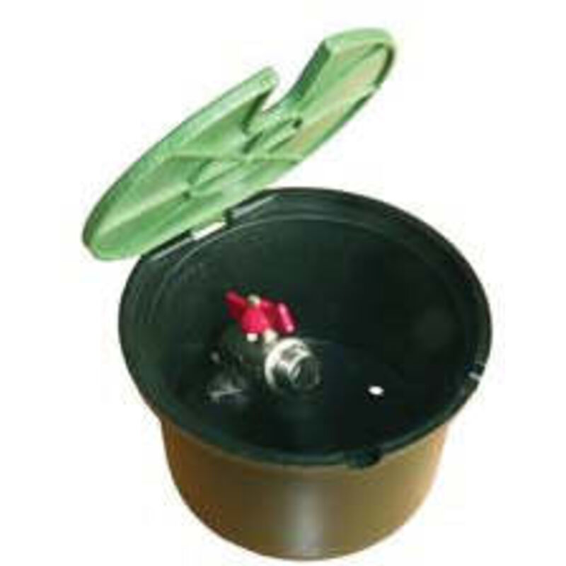 Pozzetto Pvc Tondo Con Coperchio E Rubinetto Mm.210x130h