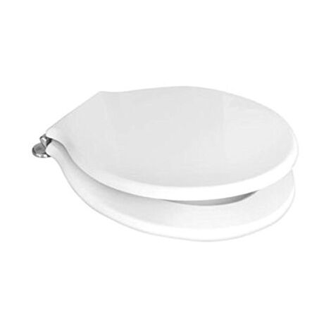 Pozzi Ginori 07761000 Pozzi Montebianco Art.07761 Sedile con Cerniere cromate, Bianco