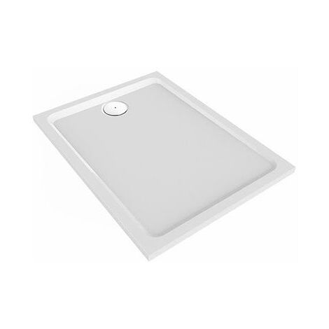 Pozzi ginori piatto doccia bianco in ceramica 100x80 4,5 cm piletta non inclusa