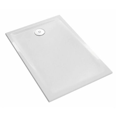 Pozzi ginori piatto doccia bianco in ceramica 120x80-4,5 cm piletta non inclusa