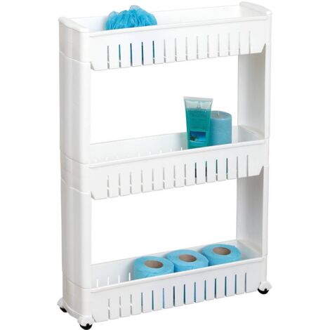 Pp 3 tier storage unit su ruote - bianco - Tendance
