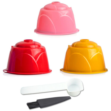 PP Fillable Coffee Capsules Reusable Coffee Capsule Cup Filter Set Compatible with DOLCE GUSTO Series Coffee Machine