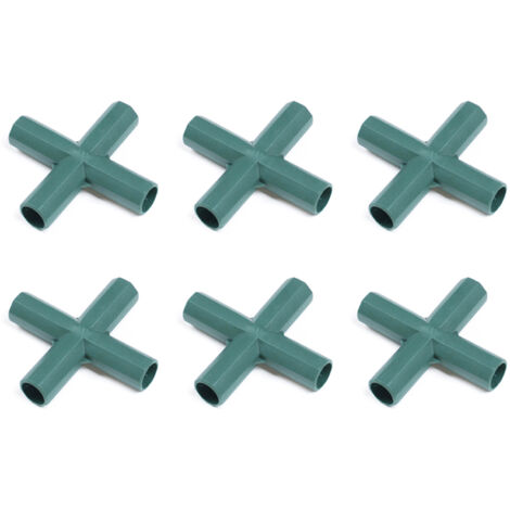PP-Gartenstützverbinder – 6er-Pack für 16-mm-Pfosten, ideal für Tomaten, Kürbisgewächse und Kletterpflanzen