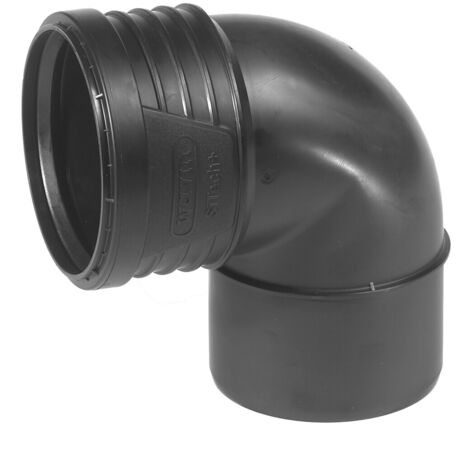 PP-HT Sitech Plus 110/87,5 Sanitärbogen, für geräuscharme Hausentwässerung, schwarz