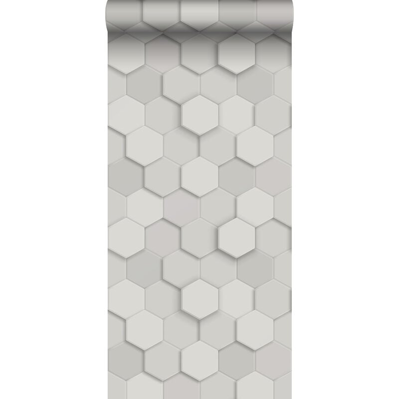 Pp intissé éco texture hexagone 3d - 0,53 x 10,05 m de Origin Wallcoverings