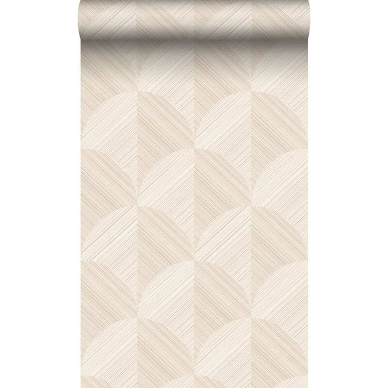 Papier peint effet 3D beige clair Origin Wallcoverings