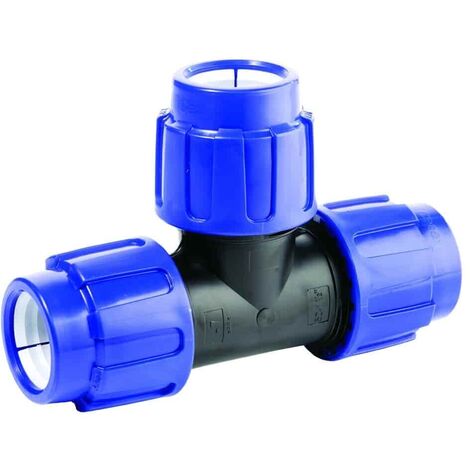 PE PP Rohr 25mm T-Stück miit 3//4 Zoll IG Anschluss