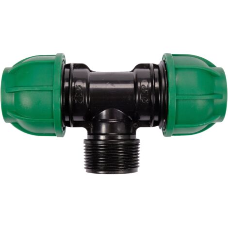 PP-T-Stück Außengewinde 32 mm x 1 1/4" x 32 mm