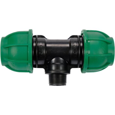 PP-T-Stück Außengewinde 32 mm x 3/4" x 32 mm