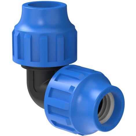 PP Winkel 90°, 25 mm, Klemmfitting für HDPE
