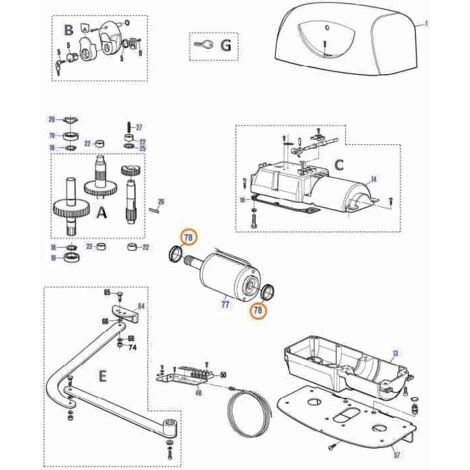 PPD0234.4610 Anello Adattatore Pvc Ø40 Mm MOBY Ricambio Originale NICE PPD0234.4610