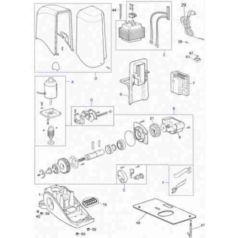 PPD0612R03.4540 Supporto Trasformatore SL1 10S Ricambio Originale NICE PPD0612R03.4540