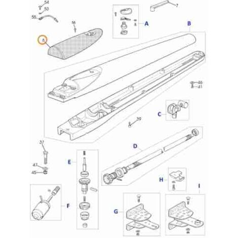 PPD1152.8003 Gruppo Coperchi – Viti WG20 WINGO Ricambio Originale NICE PPD1152.8003