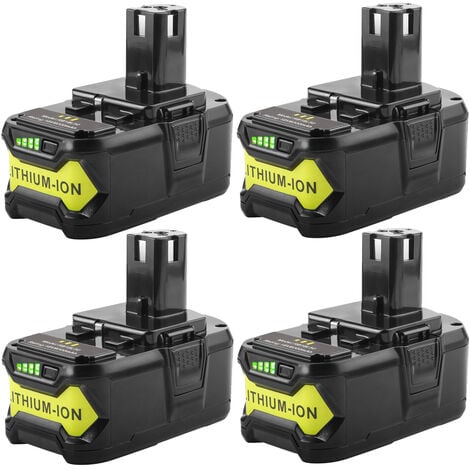 PPDstation 4Pack Li-ion 7.0Ah P108 Batterie pour Ryobi 18V Batterie P104 P105 P102 P103 P107 P109 P122 RB18L50,Batterie pour Ryobi ONE+ Perceuse sans fil