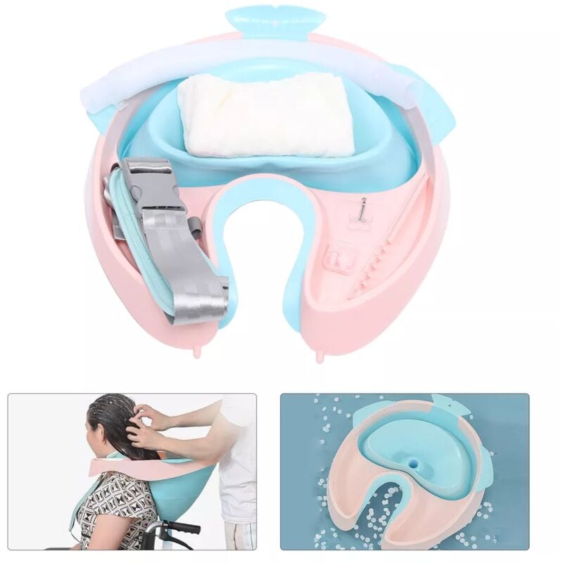 Pp+tpe Bac à shampoing mobile pliant Bac à shampoing mobile Bac à shampoing portable à rétro-rinçage Bac à shampoing pour coiffeurs