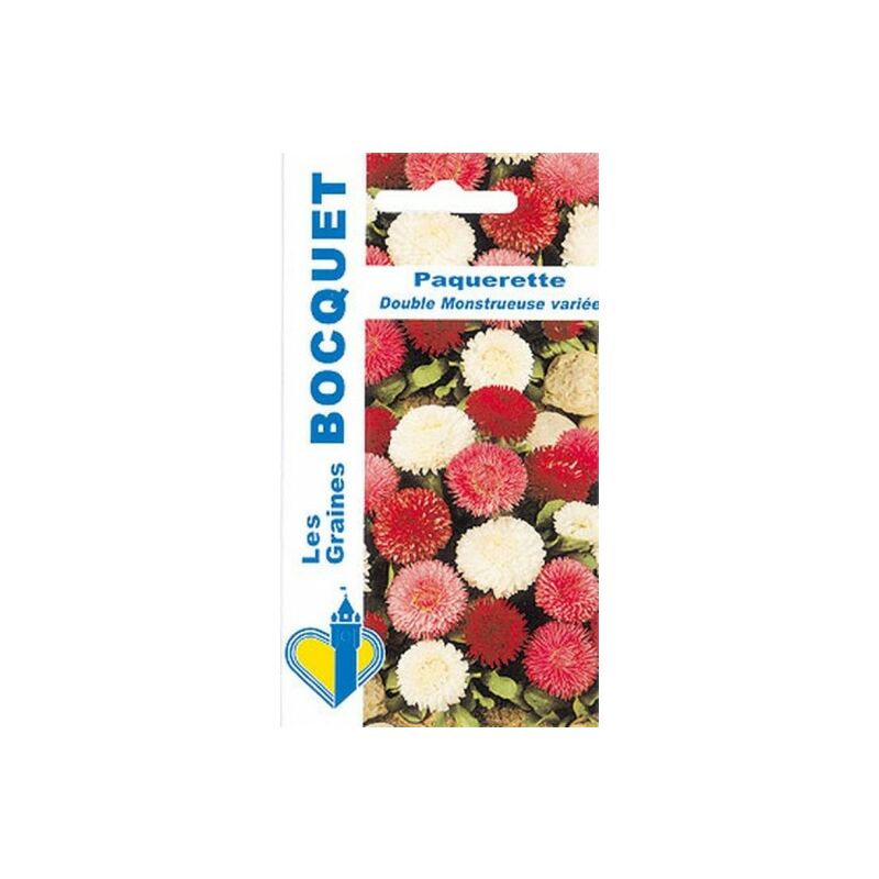 Graines Bocquet - Pâquerette à fleur double variée - 0,3g