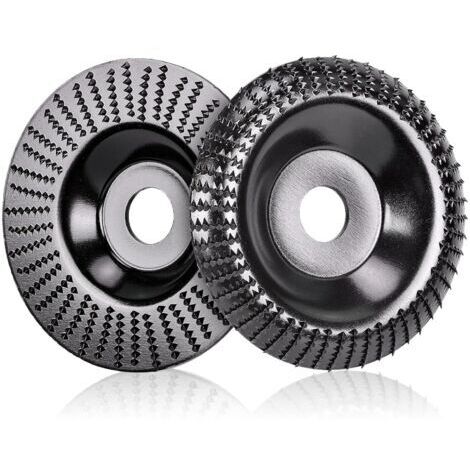 Pr 2 Pièces Disques Bois pour Meuleuse Angle Ø 125 mm x 22,2 mm, Meuleuse à Bois Rapide Couper et Disques Abrasifs pour Meuleuse d'angle, Polissage, Sculpture, Ponçage