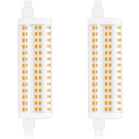 Pr 20W 118mm R7s Dimmable Ampoule LED J118 Lumière du jour 4000K 2200lm double extrémité spot équivaut à 200W ampoule halogène pour maison, salon, balcon, hôtel, restaurant, etc(2pcs) [Classe énergéti