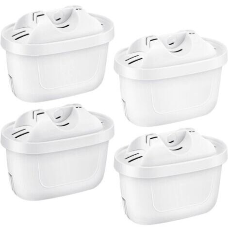 Pr 4 Pack Brita Cartouche Filtre, compatibles Brita maxtra Mava elemaris XL Carafe Filtrante, 3 étapes de filtration