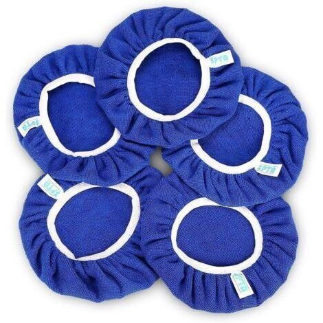 Pr 5 pièces(225-250mm) Bonnets de Polissage en Microfibre,Car Polisseuse Pad Bonnet Buffing Pad de Bonnets de Polissage Polissage polir Bonnets électrique pour Polisseuse-lustreuse Orbitale