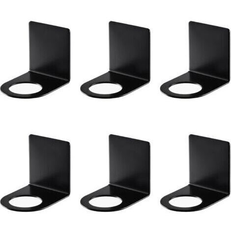 Pr 6 Pcs Support Mural pour Pompe à Main, 27/3.3mm Porte Distributeur Crochet Distributeur de Savon Support Mural Acier Inoxydable Porte-Shampooing pour Cuisine, Salle de Bainle