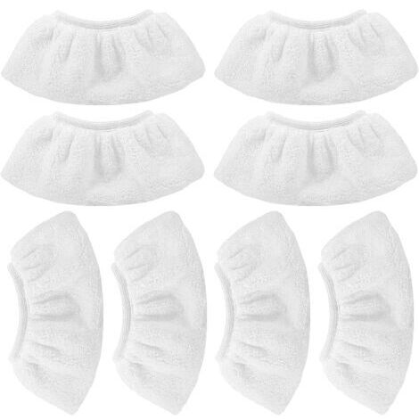 Pr 8 PCS Bonnettes Microfibre pour Kärcher, Chiffons pour Buse à Main Accessoire pour Nettoyeurs Vapeur SC 1, 2, 3, 4, 5
