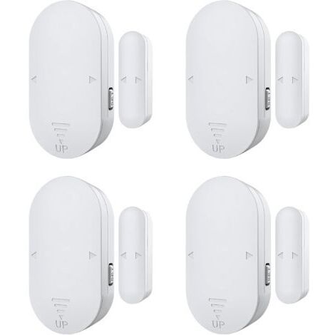 Pr Alarme Porte et Fenêtre, Magnetic Window Door Burglar Alarm 130dB Pour Sécurité Maison, Magasin - Facile à Installer (4 Unités)