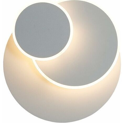 Pr Applique 15W LED, Créatif eclipse 3 en 1 Protection Solide Applique Murale Interieur Lampe Moderne Simple Salon Allée Balcon Lampe Led Chrome Chambre Tête de Lit [Classe énergétique E]