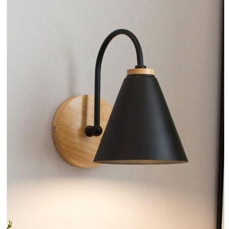 Pr Appliques murales en bois, lampe de lecture moderne, lampe de chevet minimaliste, lampe murale d'intérieur vintage, applique murale art déco, loft, chambre à coucher, salon, bureau, escalier, éclai