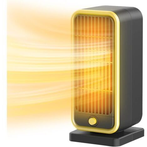 Pr Chauffage d'appoint Silencieux Chauffage Soufflant Electrique, 500W Mini Radiateur Soufflant Ceramique Safe Chauffage Rapide,ave Protection Contre la Surchauffe et le Basculement-Noir