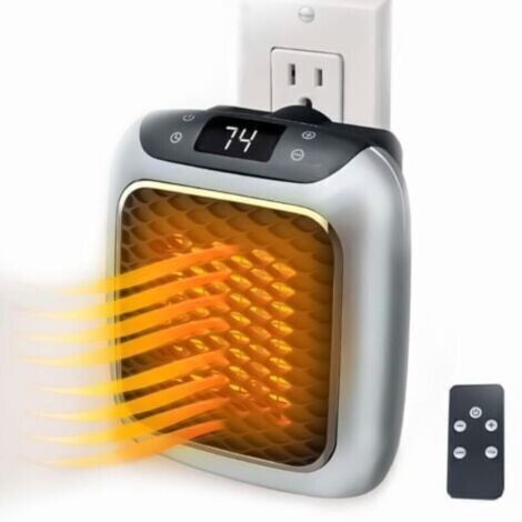 Pr Chauffage mural pour maison avec télécommande, mini radiateur soufflant en céramique, 800W,Système Thermostatique, Bas Bruit chauffage silencieux