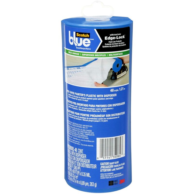 3M - pré-enregistré scotchblue en plastique du peintre, se déroule à 48 pouces par 30 verges 70006941085