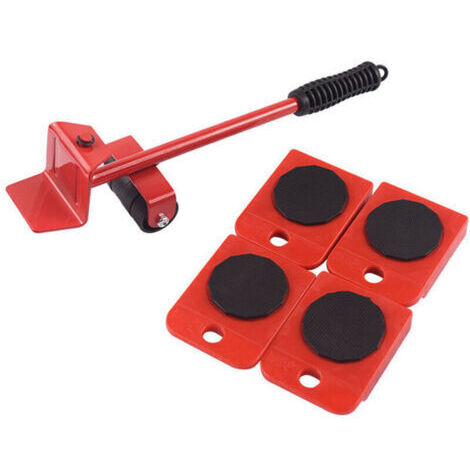 Pr Ensemble d'outils de déplacement pour élévateur de meubles, bleu, fixe, non pliable, base plate-forme, 4 roues 360°, chariot de déplacement avec élévateur, charge maximale 1 300 lb