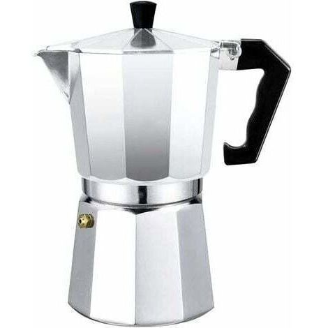 Pr Ersandy – Cafetière italienne Moka Express en aluminium – Couvercle transparent – 9 tasses 450 ml – Compatible gaz et plaques céramiques