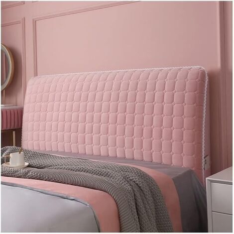 Pr Ersandy – Housse de tête de lit velours lavable 50-70cm – Anti-poussière – Épaisseur 5-30cm – Poche pratique pour rangement