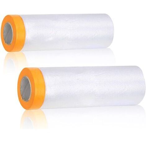 Pr Ersandy – Lot de 2 bâches de protection anti-poussière 3m x 20m et 1,5m x 20m – Matériau PE recyclable – Imperméables et résistantes à l'eau
