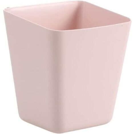 Pr Étagère de bureau, étagère suspendue, boîte de rangement, petite boîte, porte-stylo, panier de rangement simple, boîte de rangement de bureau pour divers objets, ensemble de 3 pièces (rose)