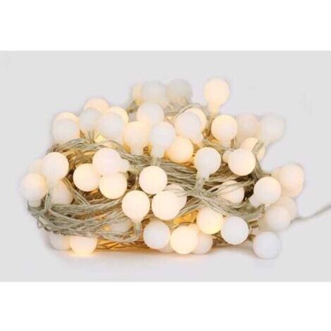 Pr Guirlande Lumineuse Sphérique,10M 100 LED Guirlande Lumineuse Noel Extérieur/Intérieur avec Télécommande Timer, Étanche, 8 Modes, Idéal pour Noël, Mariage, Décoration de Balcon