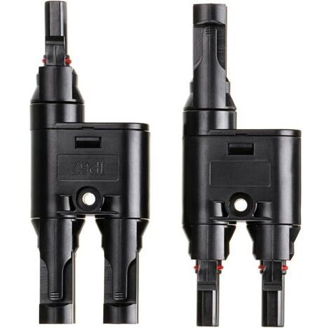 Pr h- 1x paire de connecteur (1 à 2 branches) de panneau solaire, MC4 durable et économisé pour famille