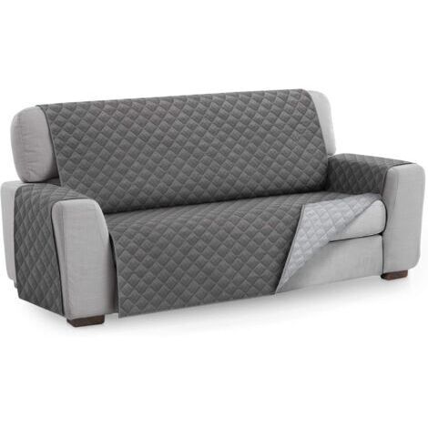 Pr Housse de Canapé Protecteur Malu, Taille 3 Places. Housse Matelasse Réversible. Couleur Grey